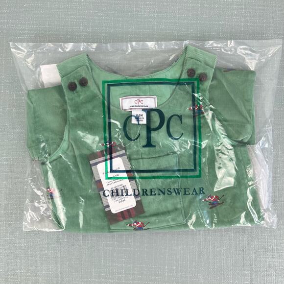 Classic Prep Childrenswear Tucker Overalls Frosty Spruce Skier 6-9 Months NWT - Picture 7 of 8